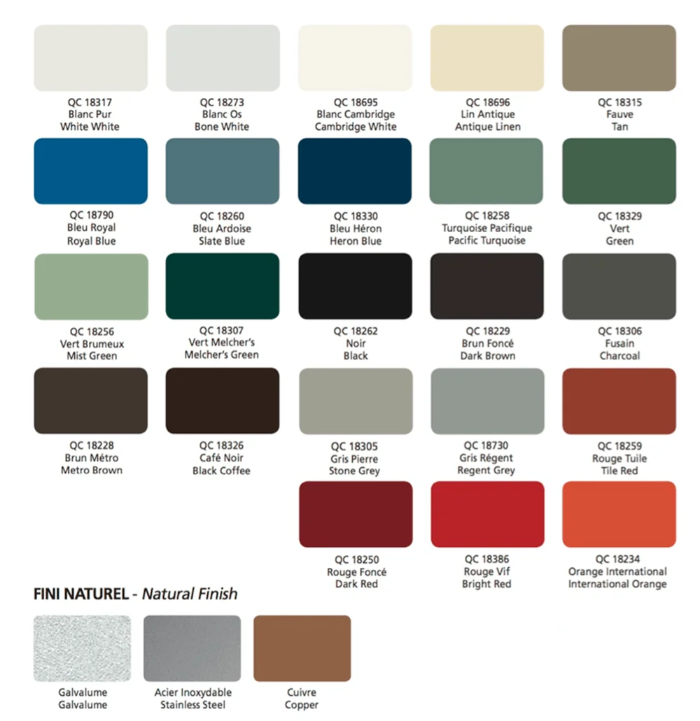 Palette de couleurs